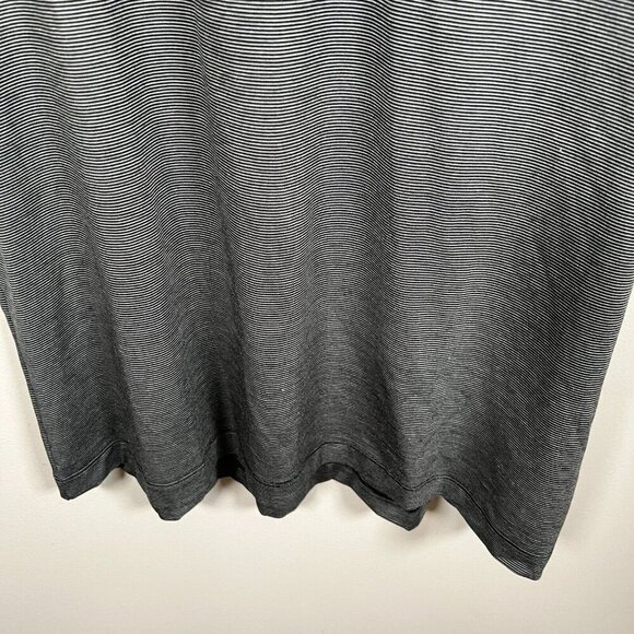 Lululemon Evolution Polo Shirt Mens Size Large Gray Outlaw Snax Logo Work - Picture 8 of 10